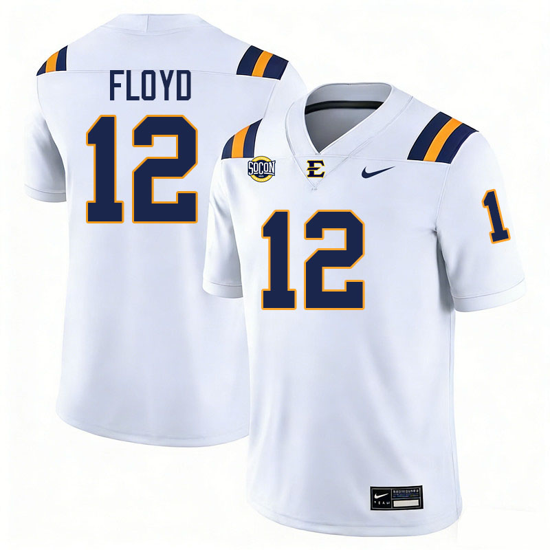 East Tennessee State Buccaneers #12 Ephraim Floyd College Football Jerseys,Uniforms-White